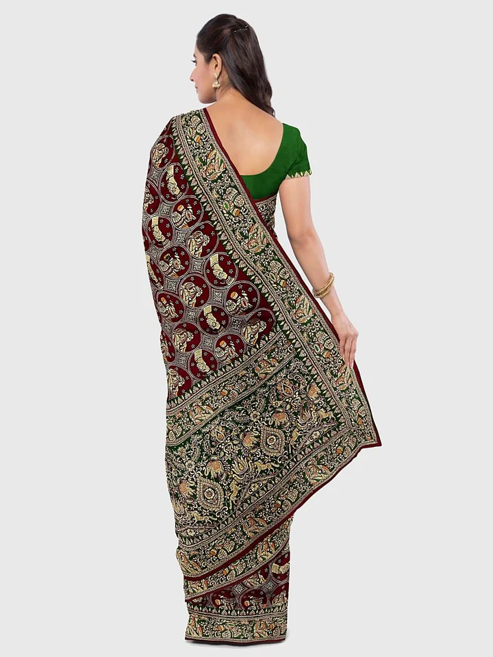 Linen Saree with Fancy Border — gallery